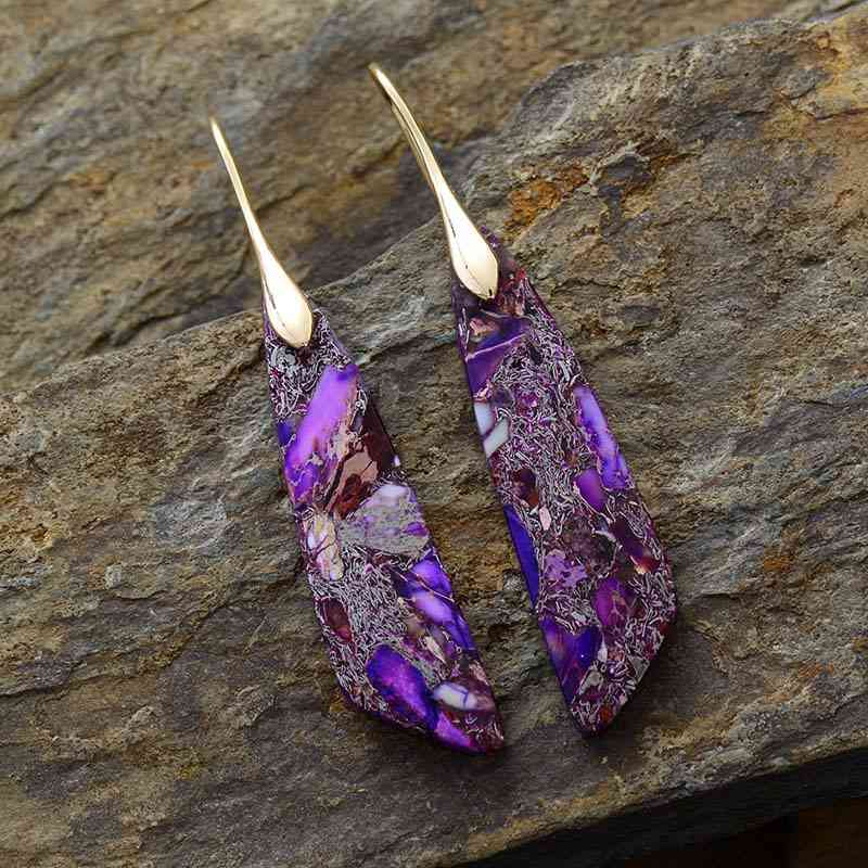 Gold-Plated Copper Dangle Earrings Trandify deal