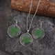 Lucky Clover Alloy Acrylic Earrings and Necklace Jewelry Set Trandify deal