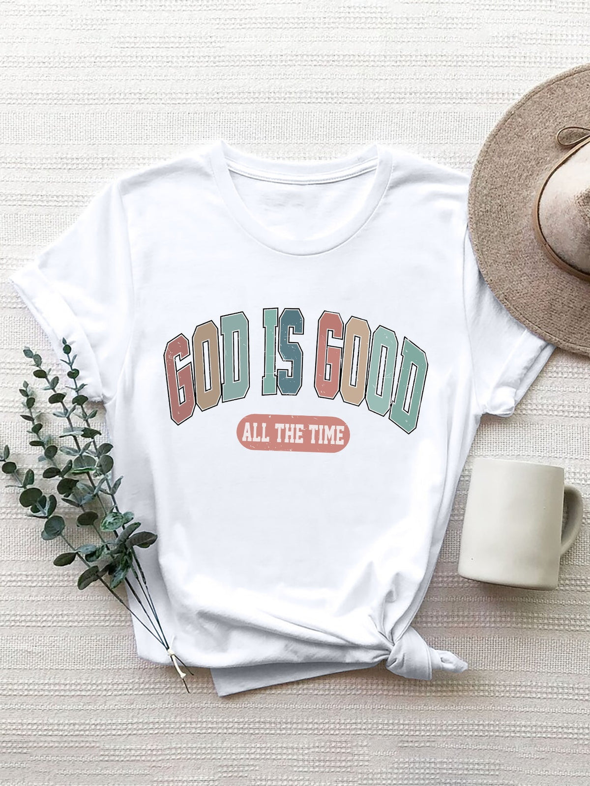 GOD IS GOOD ALL THE TIME Round Neck T-Shirt Trandify deal