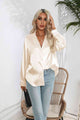 Lapel Collar Button Up Long Sleeve Shirt Trandify deal