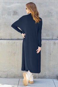 Basic Bae Full Size Open Front Long Sleeve Cover Up Trandify deal