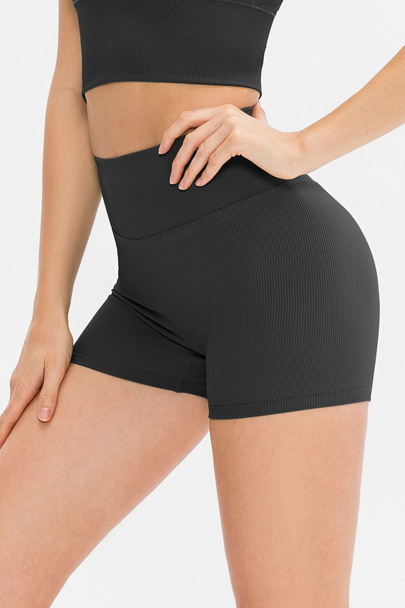 Slim Fit Wide Waistband Sports Shorts Trandify deal