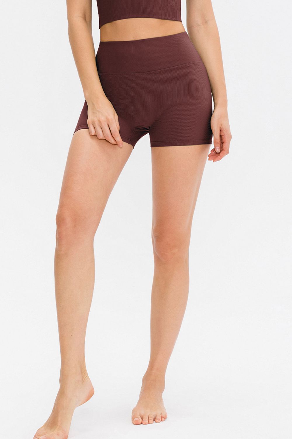 Slim Fit Wide Waistband Sports Shorts Trandify deal