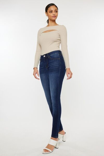 Kancan Mid Rise Gradient Skinny Jeans Trandify deal