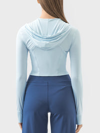 Millennia Zip Up Hooded Long Sleeve Active Outerwear Trandify deal