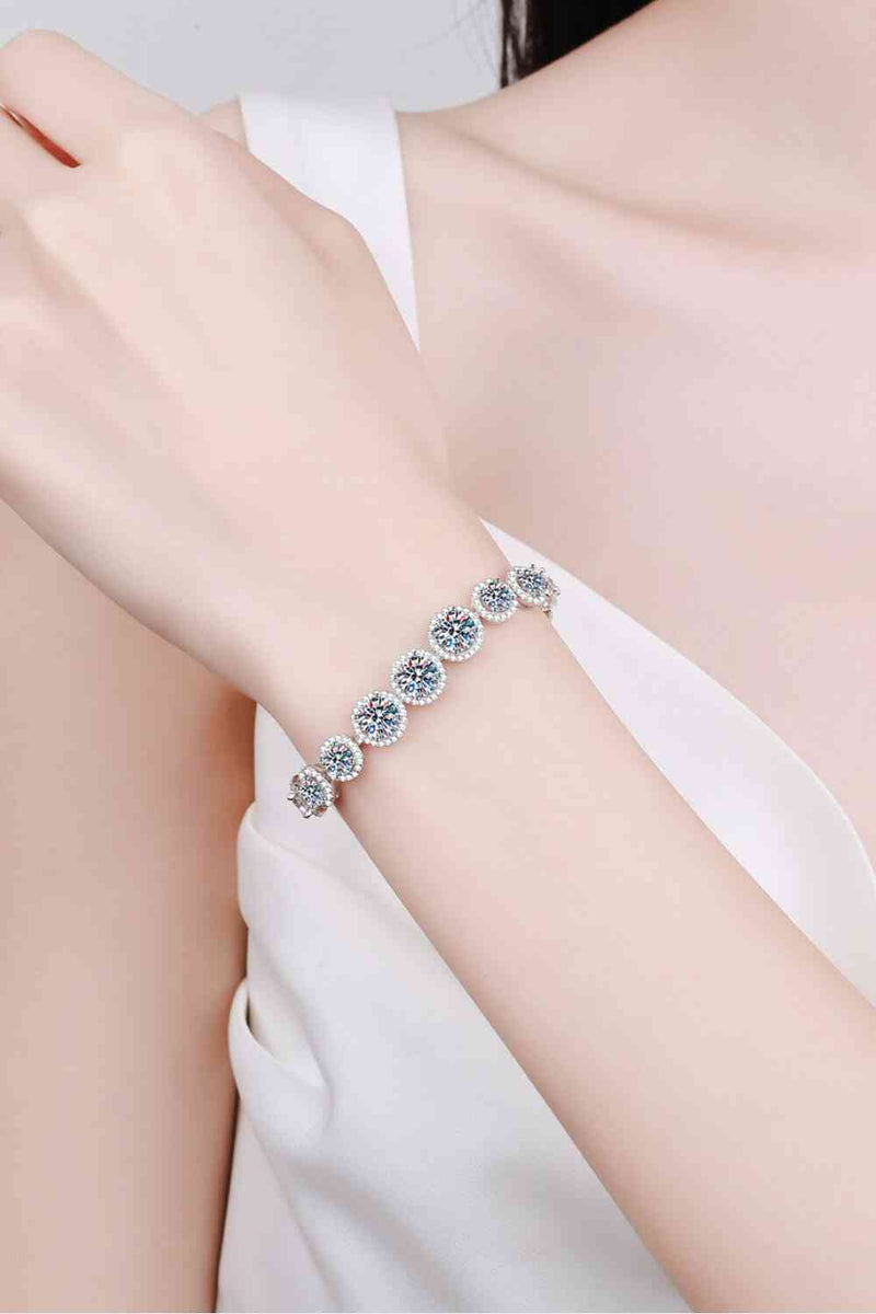 925 Sterling Silver 10.4 Carat Moissanite Bracelet Trandify deal