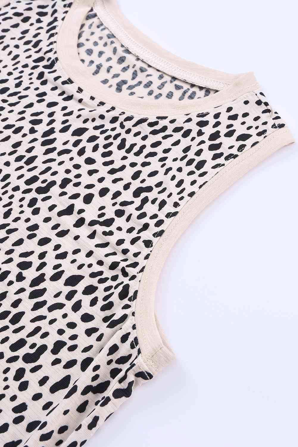 Printed Round Neck Tank - Trandify Deal