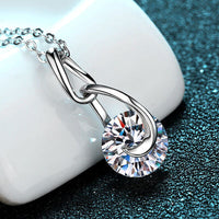 2 Carat Moissanite 925 Sterling Silver Necklace Trandify deal