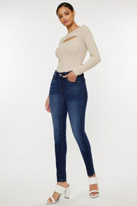 Kancan Mid Rise Gradient Skinny Jeans Trandify deal