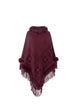Fringe Geometric Cape Sleeve Poncho Trandify deal