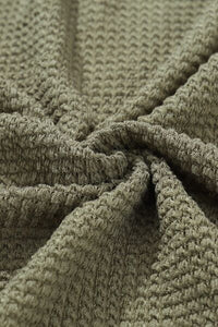 Waffle-Knit Button Up Drawstring Hoodie Trandify deal