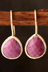 Handmade Natural Stone Teardrop Earrings Trandify deal