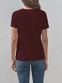 Cat Round Neck Short Sleeve T-Shirt Trandify deal