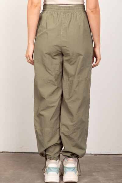 VERY J Drawstring Woven Parachute Joggers Trandify deal