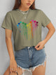 Heart Round Neck Short Sleeve T-Shirt Trandify deal