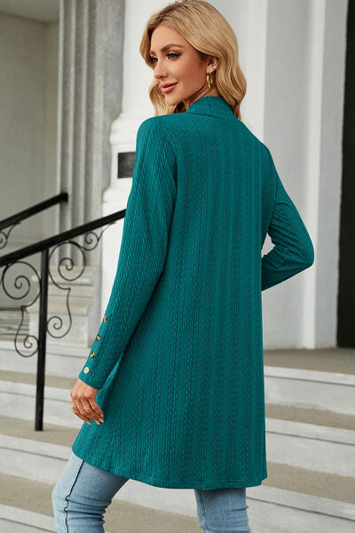 Open Front Long Sleeve Cardigan Trandify deal