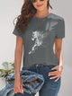 Horse Round Neck Short Sleeve T-Shirt Trandify deal