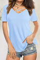 Crisscross Short Sleeve T-Shirt Trandify deal