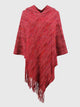 Fringe Hem Hooded Poncho Trandify deal