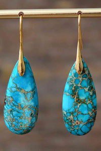 Handmade Teardrop Shape Natural Stone Dangle Earrings Trandify deal
