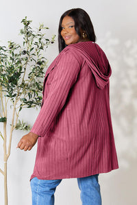 Basic Bae Full Size Hooded Sweater Cardigan Trandify deal