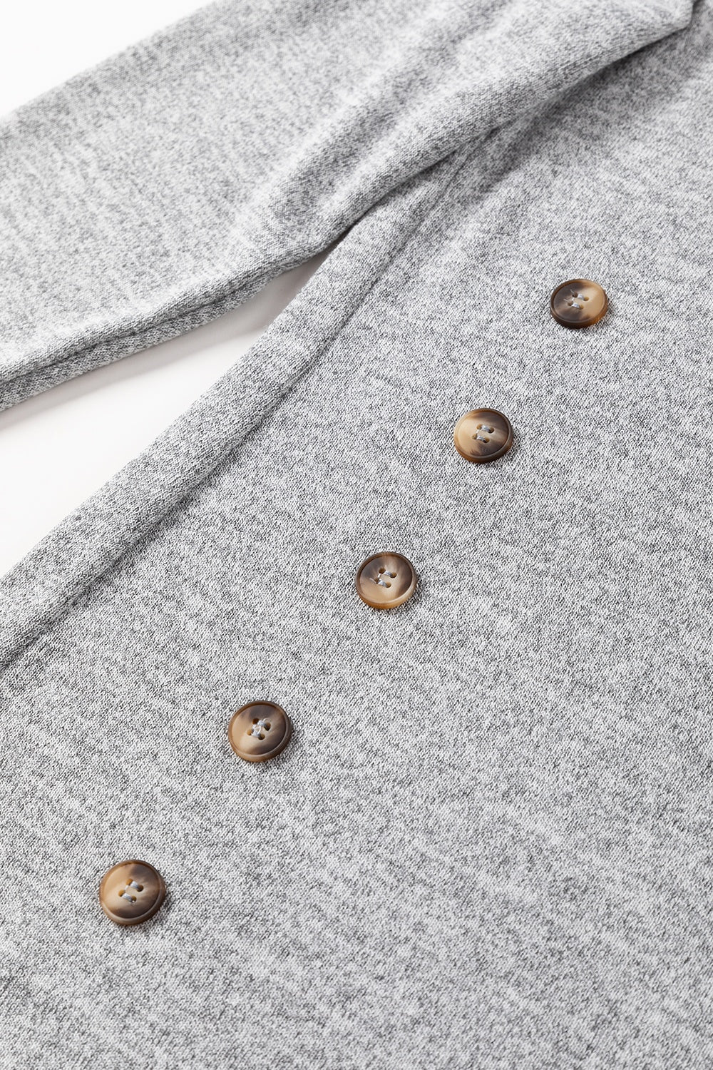 Decorative Button Round Neck Long Sleeve Top Trandify deal