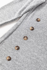 Decorative Button Round Neck Long Sleeve Top Trandify deal