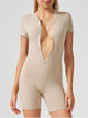Half Zip Short Sleeve Active Romper Trandify deal