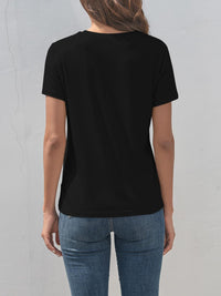 Cross Graphic Round Neck T-Shirt Trandify deal