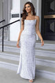 Sequin Backless Split Maxi Dress Trandify deal