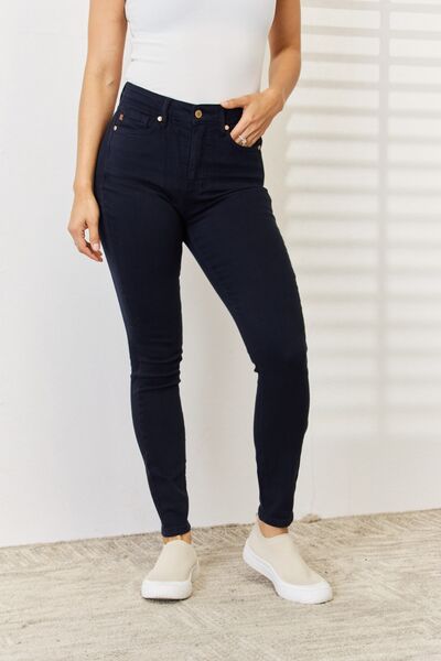 Judy Blue Full Size Garment Dyed Tummy Control Skinny Jeans Trandify deal