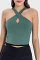 Millennia Crisscross Grecian Neck Active Cami Trandify deal