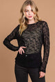 Culture Code Full Size Round Neck Mesh Perspective Top Trandify deal