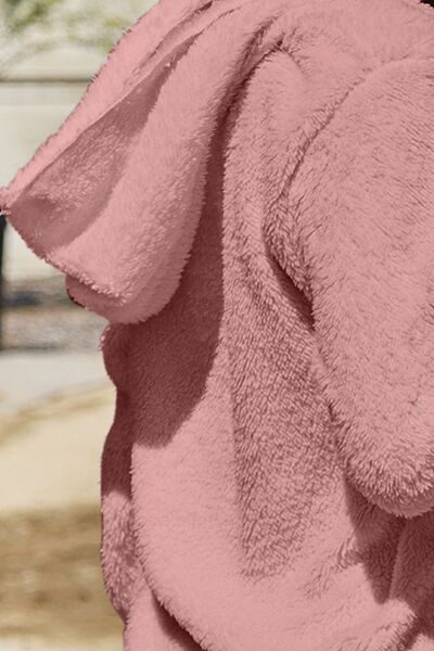 Full Size Teddy Hooded Jacket with Pockets Trandify deal