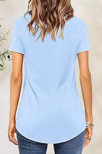 Crisscross Short Sleeve T-Shirt Trandify deal