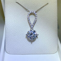 5 Carat Moissanite 925 Sterling Silver Teardrop Necklace Trandify deal