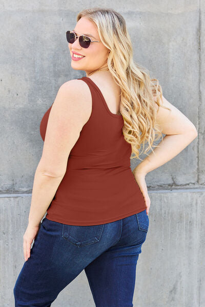 Basic Bae Full Size Square Neck Wide Strap Tank Trandify deal