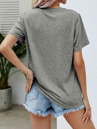 US Flag Flower Graphic Tee Trandify deal