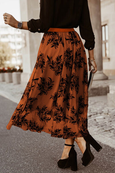 Embroidered High Waist Maxi Skirt Trandify deal