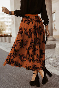 Embroidered High Waist Maxi Skirt Trandify deal