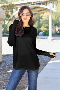 Basic Bae Full Size Round Neck Long Sleeve T-Shirt Trandify deal