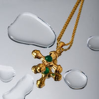 Gold-Plated Stainless Steel Cross Shape Pendant Necklace Trandify deal