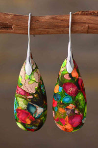 Handmade Teardrop Shape Natural Stone Dangle Earrings Trandify deal