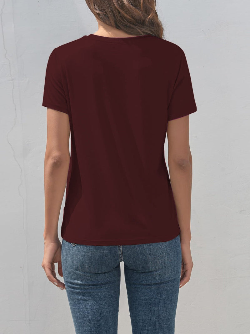 Cross Graphic Round Neck T-Shirt Trandify deal