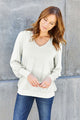 Basic Bae Full Size V-Neck Lantern Sleeve Blouse Trandify deal