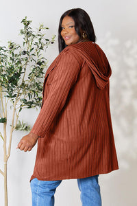 Basic Bae Full Size Hooded Sweater Cardigan Trandify deal