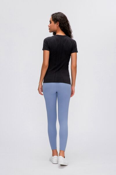 Millennia Round Neck Short Sleeve Active T-Shirt Trandify deal