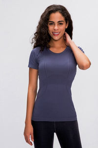 Millennia Round Neck Short Sleeve Active T-Shirt Trandify deal