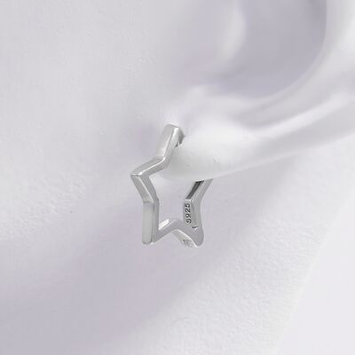 925 Sterling Silver Inlaid Zircon Star Earrings Trandify deal