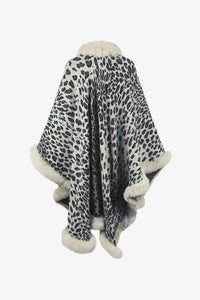 Leopard Open Front Poncho Trandify deal
